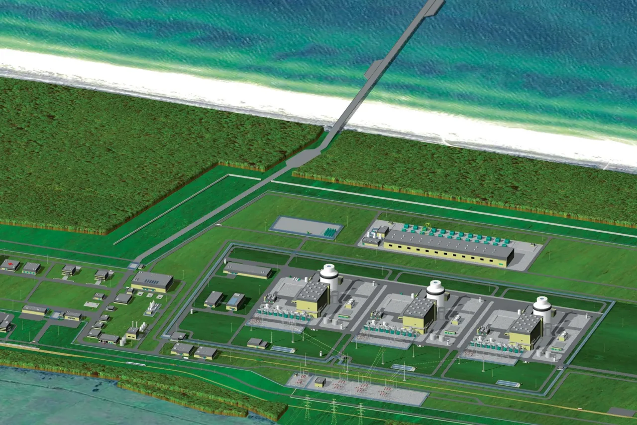 Wizualizacja elektrowni jądrowej Lubiatowo-Kopalino