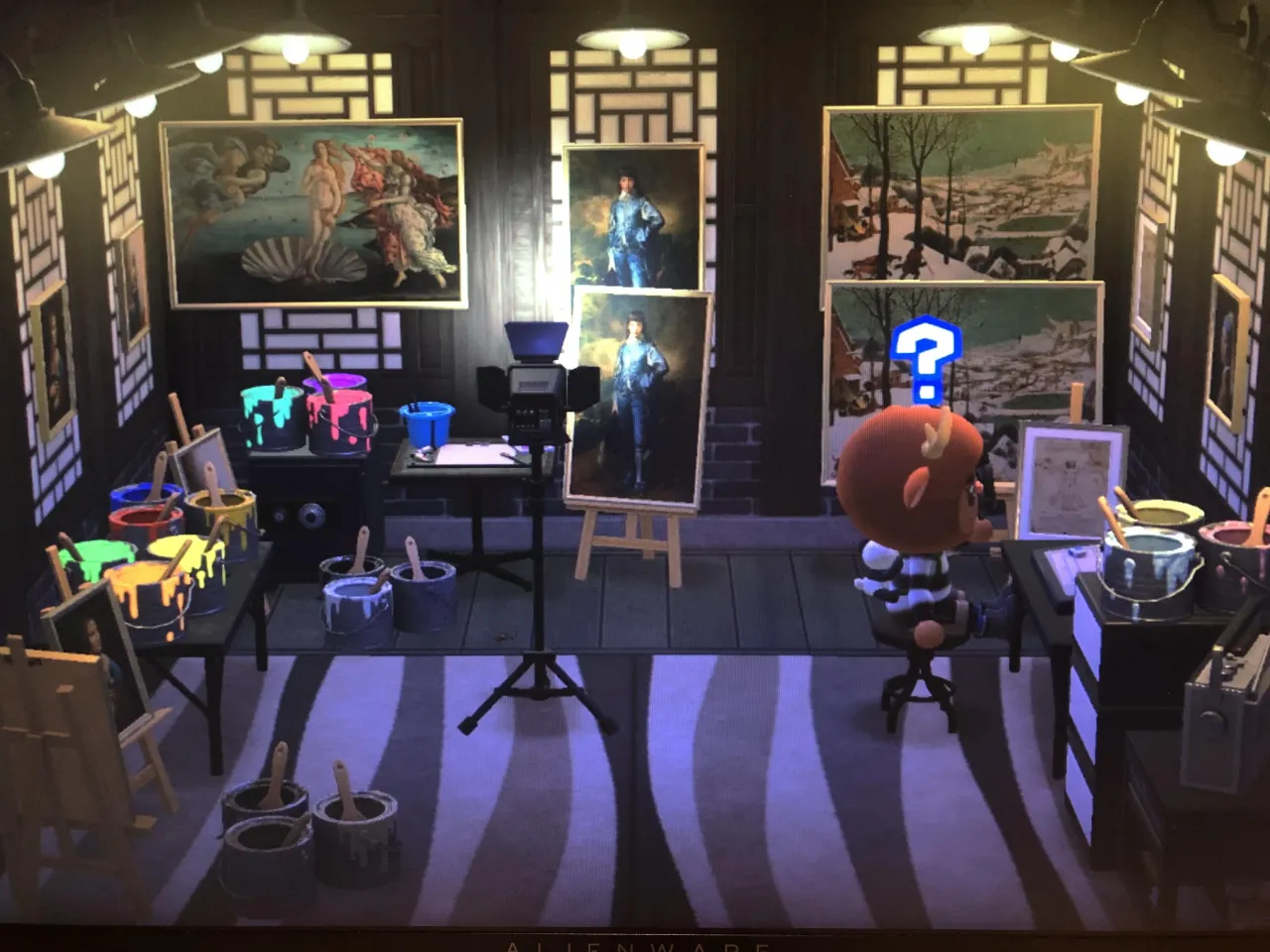 Animal Crossing Insel Dekoration mit gef&auml;lschter Kunst