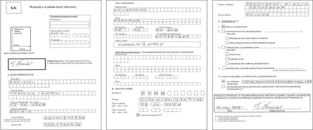 wniosek o kartę kierowcy wz&oacute;r