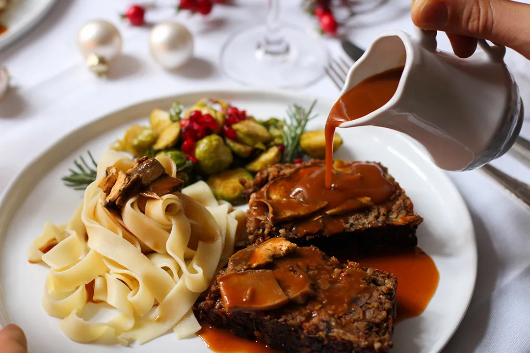 festlicher Nussbraten Silvester vegetarisch