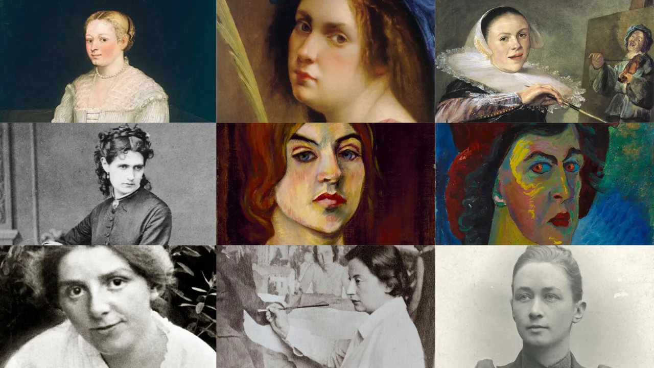 Ber&uuml;hmte Frauengem&auml;lde Collage