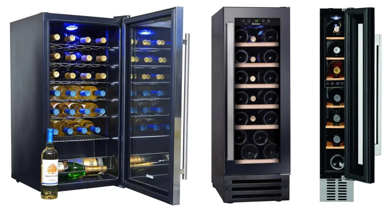 r&oacute;żne typy chłodziarek do napoj&oacute;w, chłodziarka wolnostojąca, chłodziarka do zabudowy