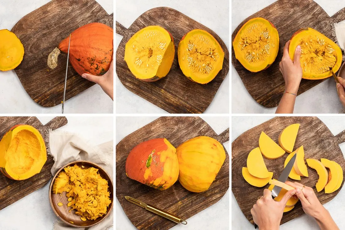 krojenie dyni w kuchni