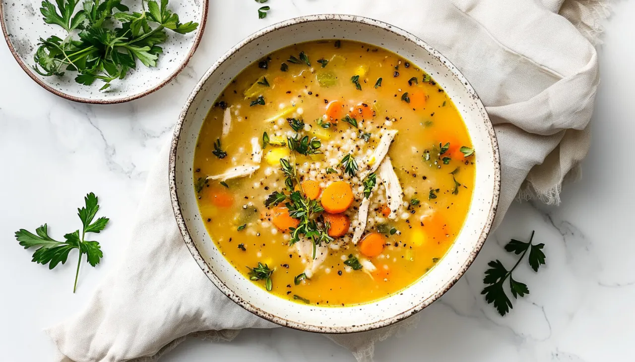 Krupnik z kaszą jaglaną i warzywami