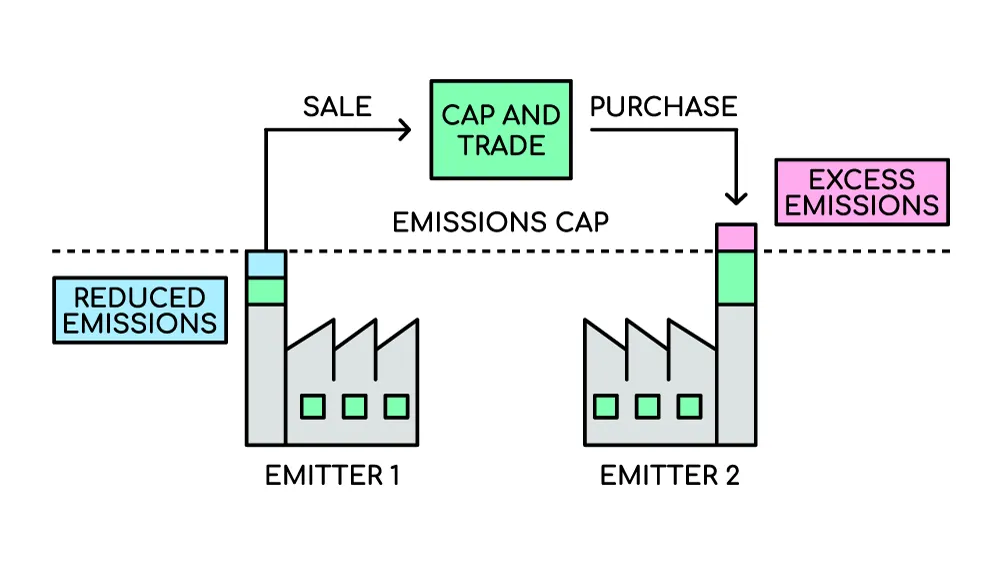 EU ETS cap and trade diagram
