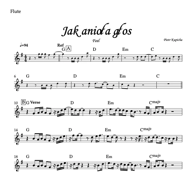 Zdjęcie Jak anioła głos akordy – łatwe do grania na gitarze i śpiewania