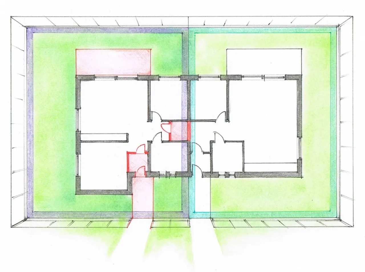 nieruchomość wsp&oacute;lna schemat budynku