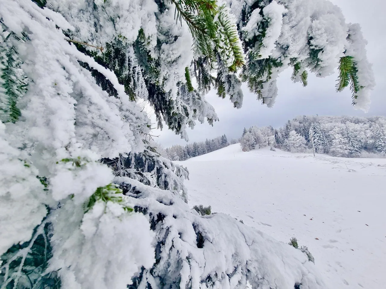Muszyna zima góry Beskid Sądecki