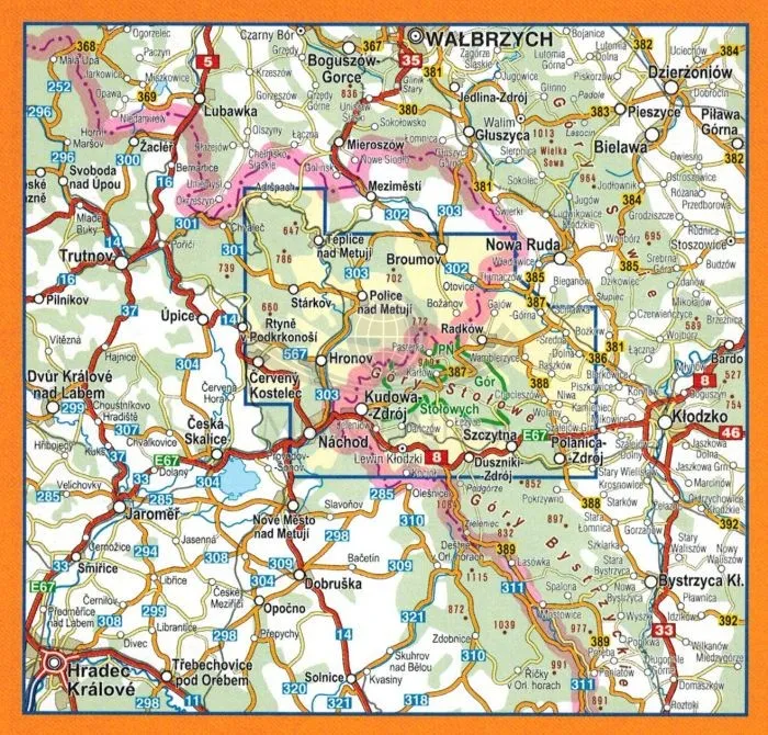 Mapa turystyczna góry czas przejścia przewyższenia