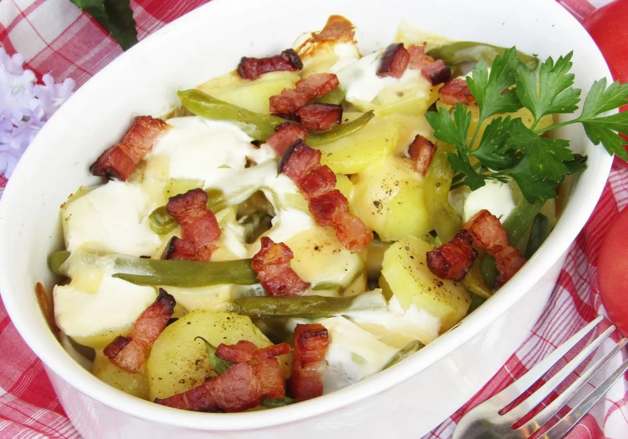 zapiekanka z fasolką szparagową