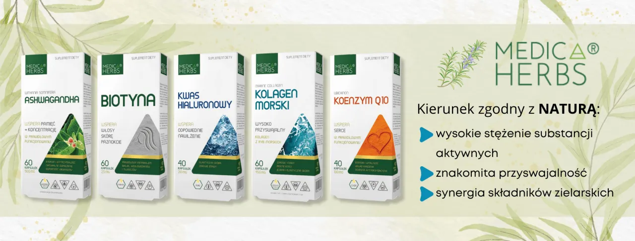 Różne rodzaje suplementów diety Medica Herbs