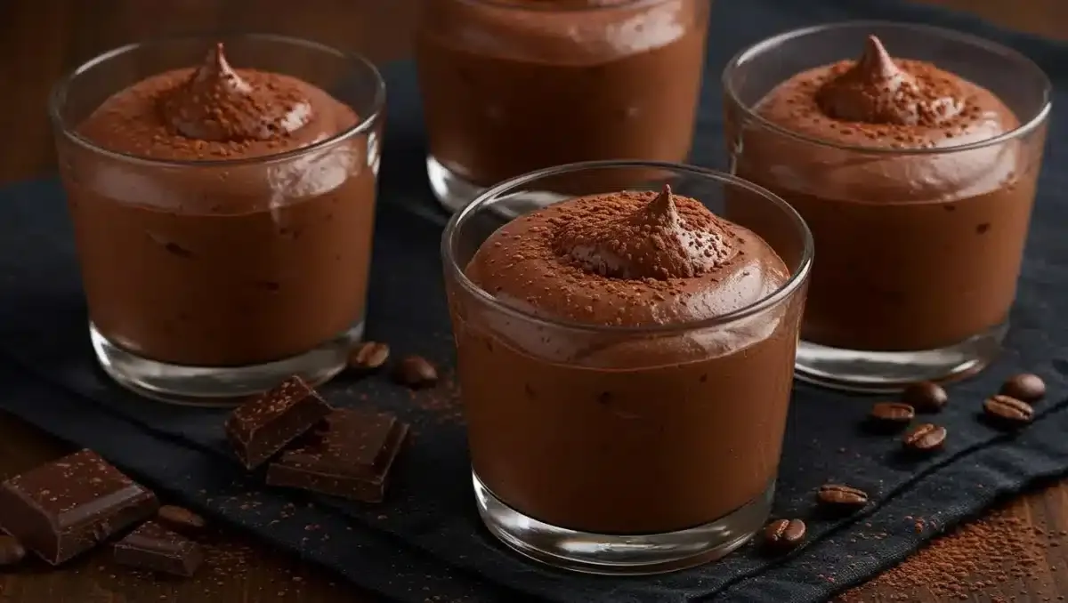Crème dessert chocolat maison onctueuse en verrine