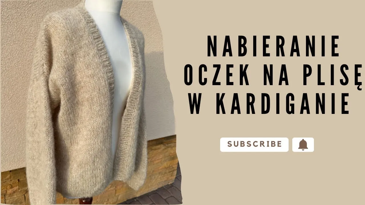 nabieranie oczek na plisę dekoltu