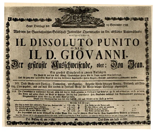 Stara partytura Don Giovanni