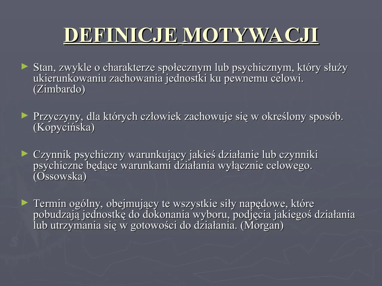 Motywacja definicja psychologia