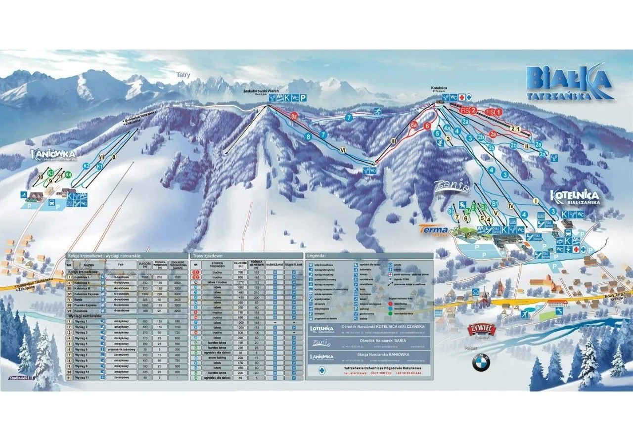 Białka Tatrzańska panorama zimą