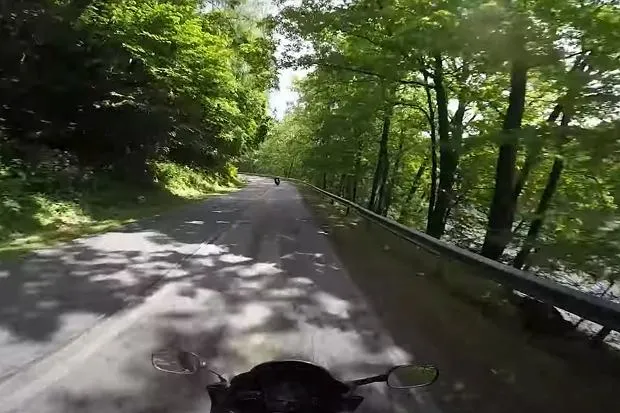 Droga Stu Zakrętów Połczyn-Zdrój Czaplinek motocykl