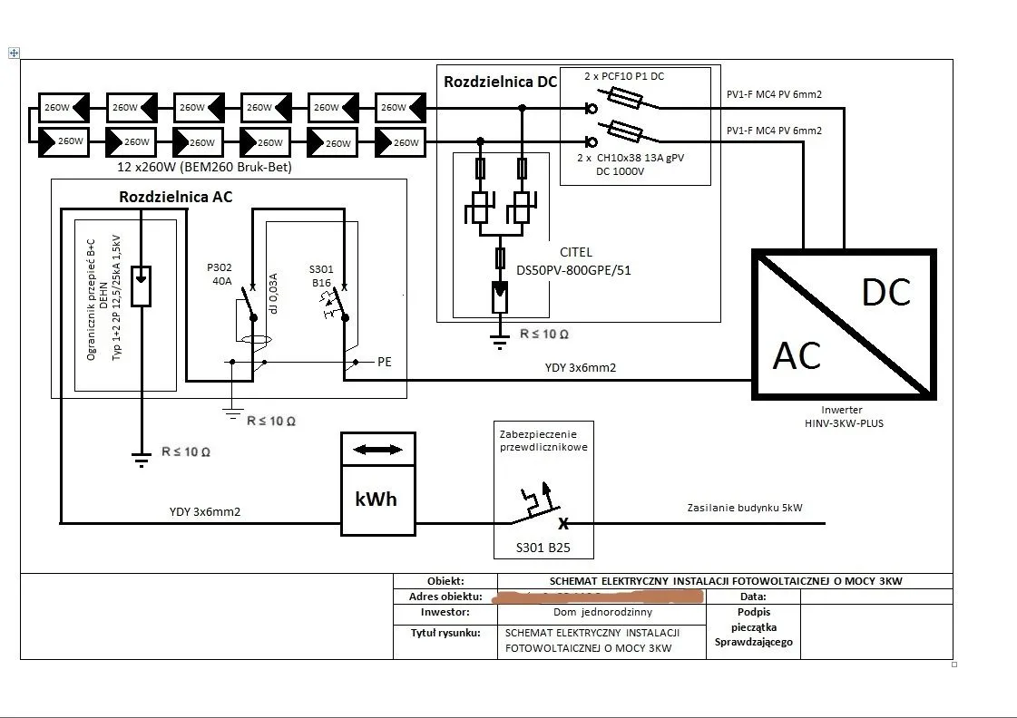 rozbudowa instalacji fotowoltaicznej schemat