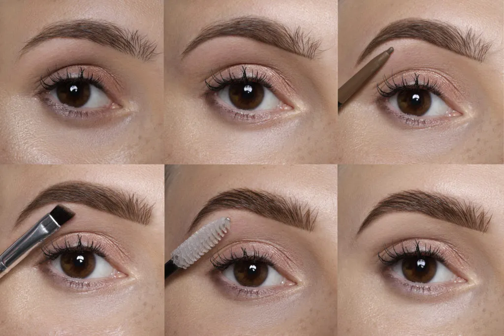 prosty makijaż oczu dla początkujących, makijaż brwi krok po kroku