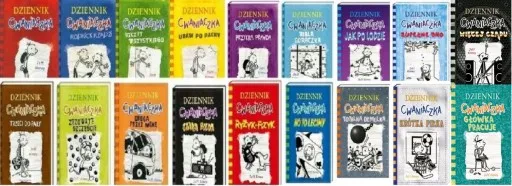 okładki książek dziennik cwaniaczka, dzieci czytające dziennik cwaniaczka