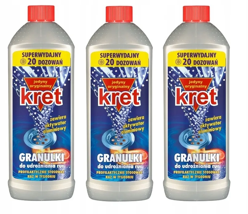 rodzaje środków do udrażniania rur granulki żel płyn