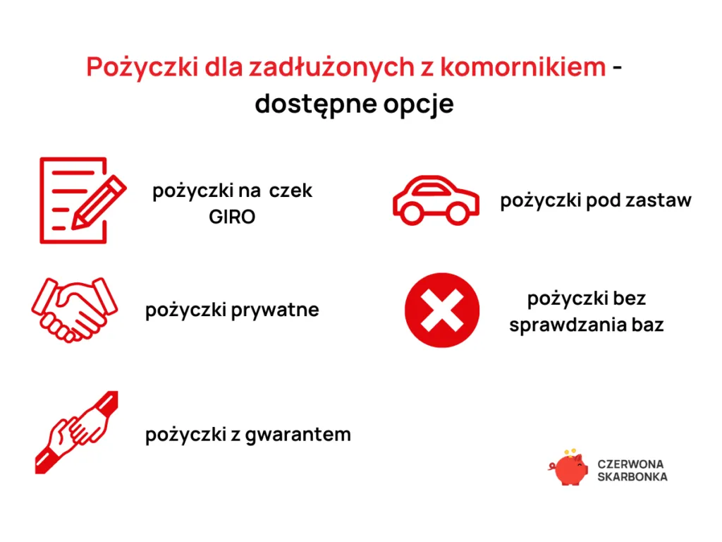 rodzaje pożyczek pozabankowych dla zadłużonych infografika