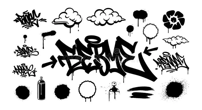 Graffiti Stile Tag Piece Stencil