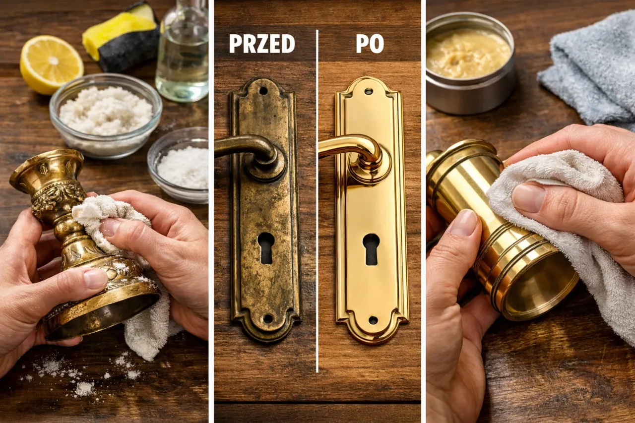 Czyszczenie mosiądzu: przed i po. Zobacz, jak przywrócić blask zmatowiałym przedmiotom.