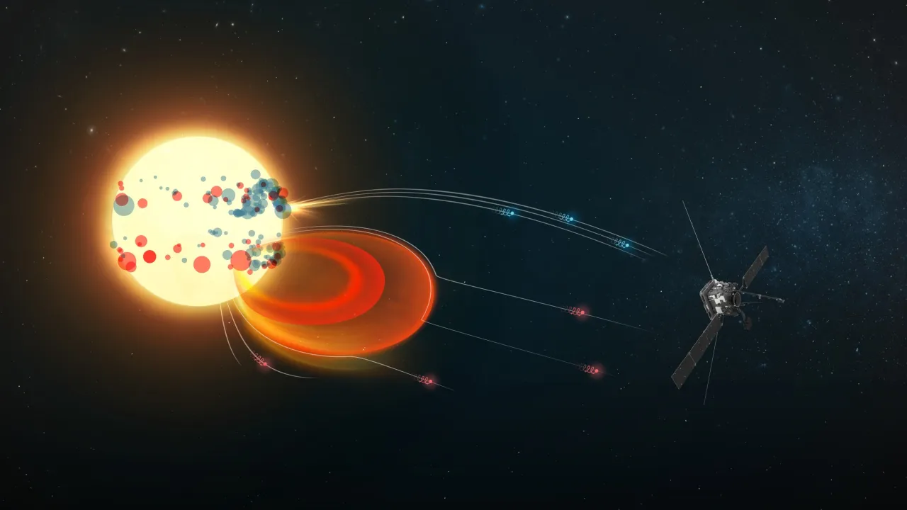 wizualizacja Układu Słonecznego i sondy kosmicznej