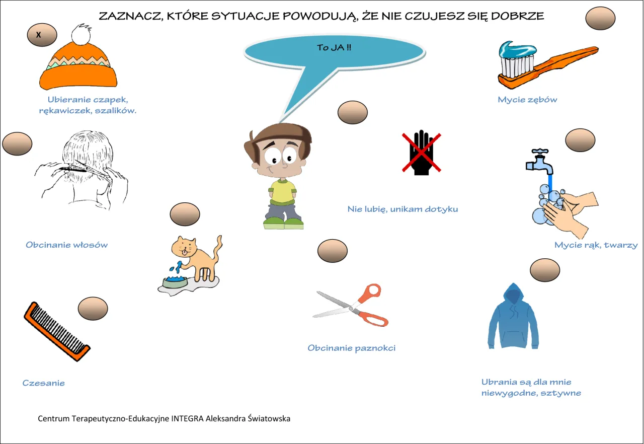 nadwrażliwość podwrażliwość sensoryczna infografika