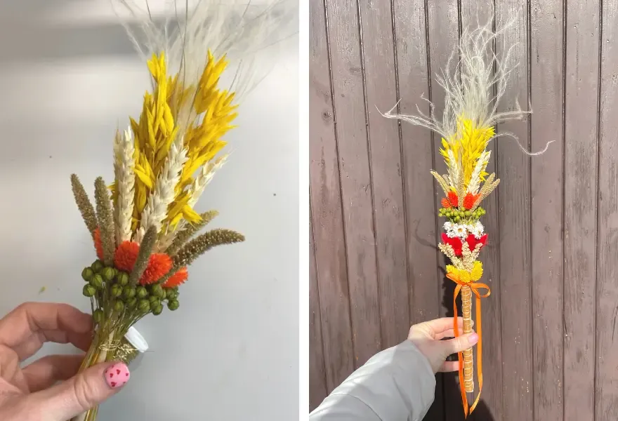 składanie palmy wielkanocnej krok po kroku