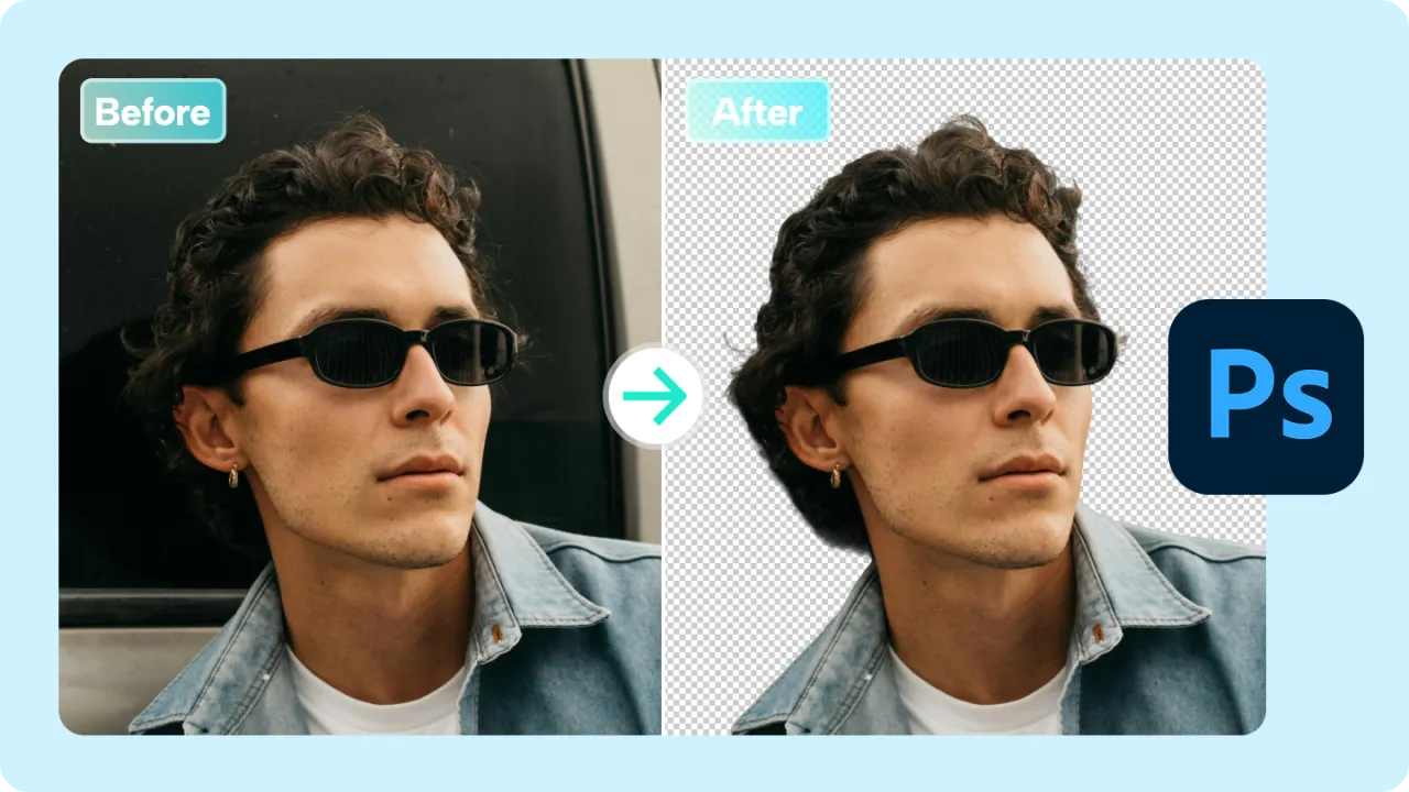 Przykłady zdjęć z usuniętym tłem przed i po Photoshop