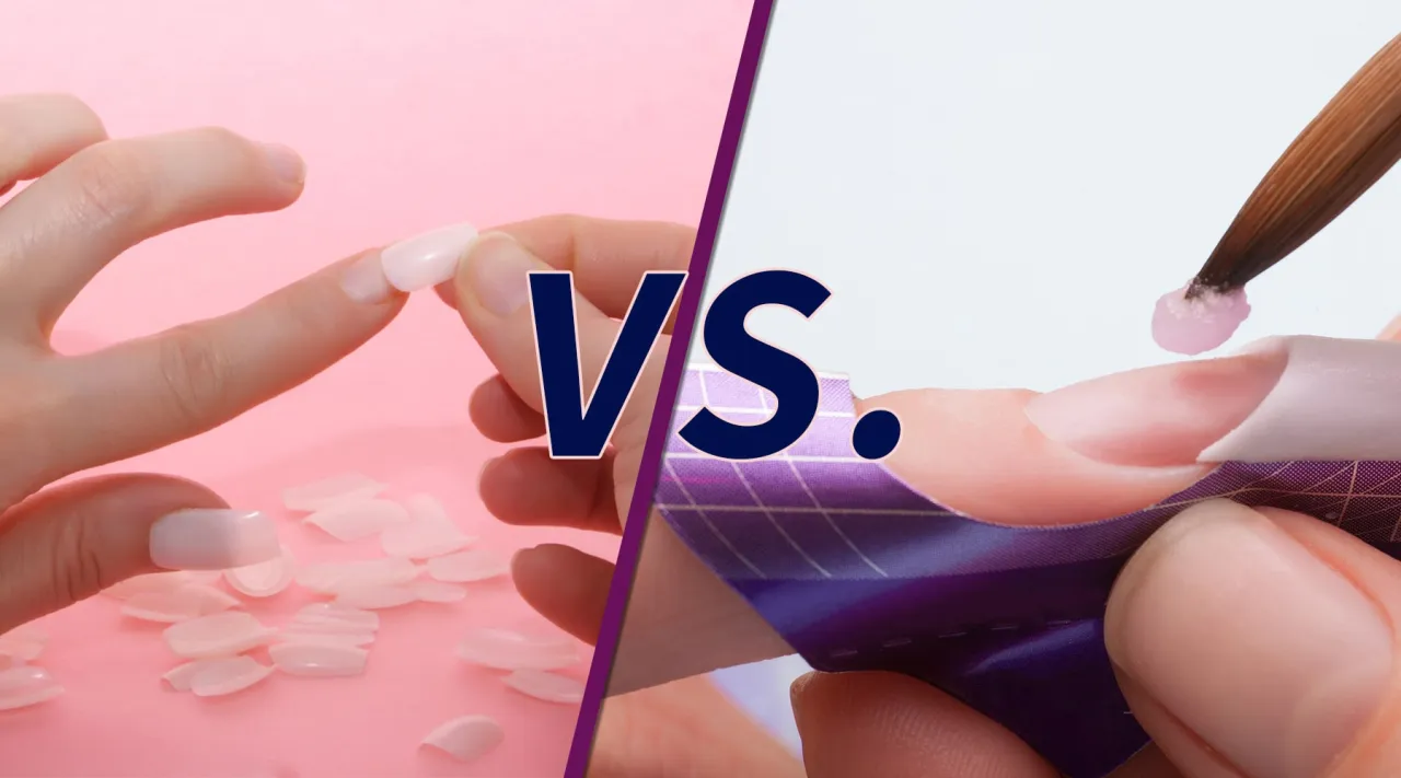 Gel N&auml;gel Schablone vs Tip Vergleich