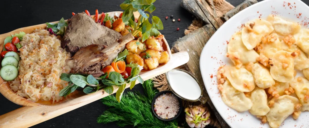 Karczma Ojcowska wnętrze lub dania