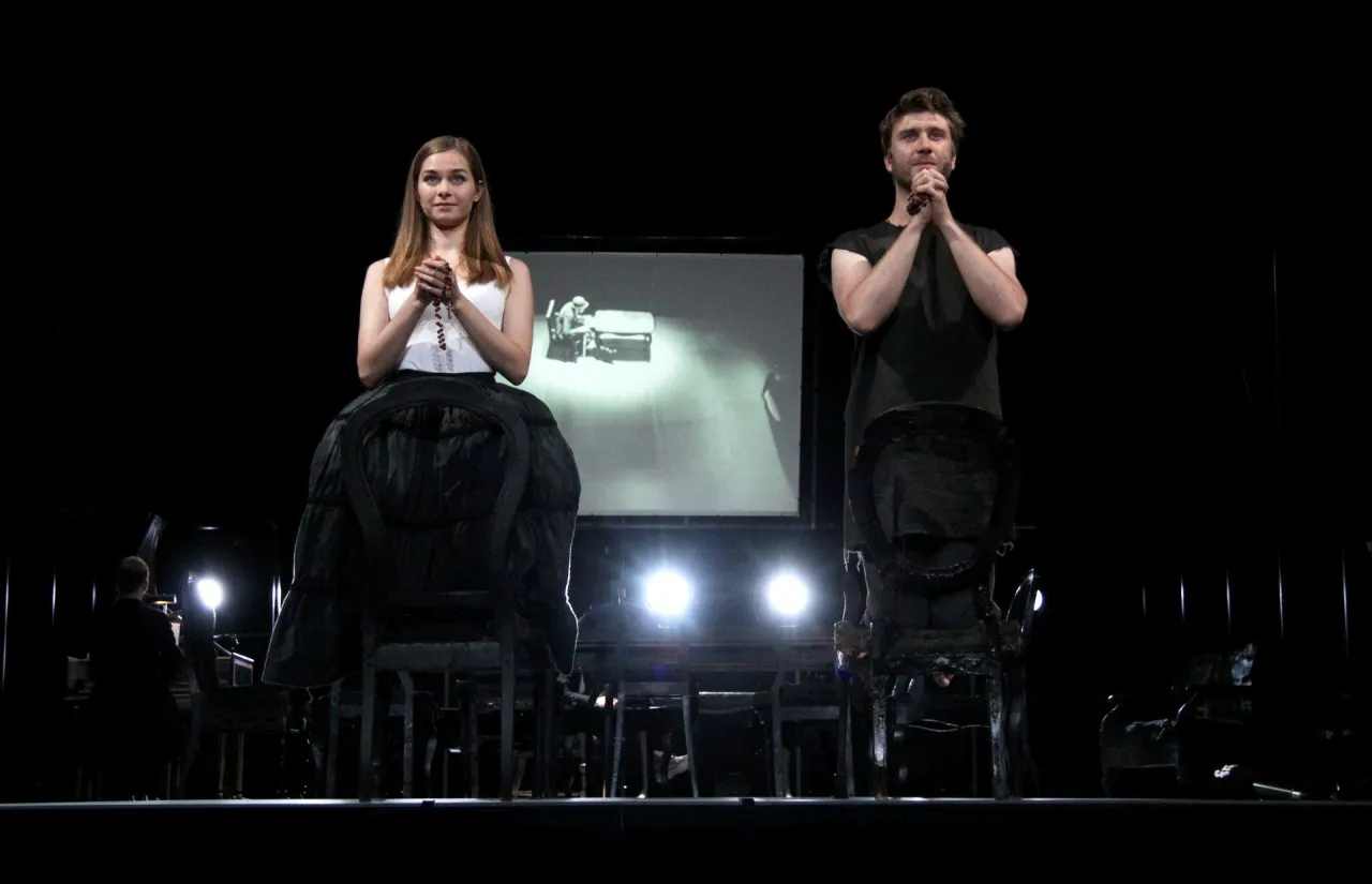 Molier portret lub scena ze Świętoszka