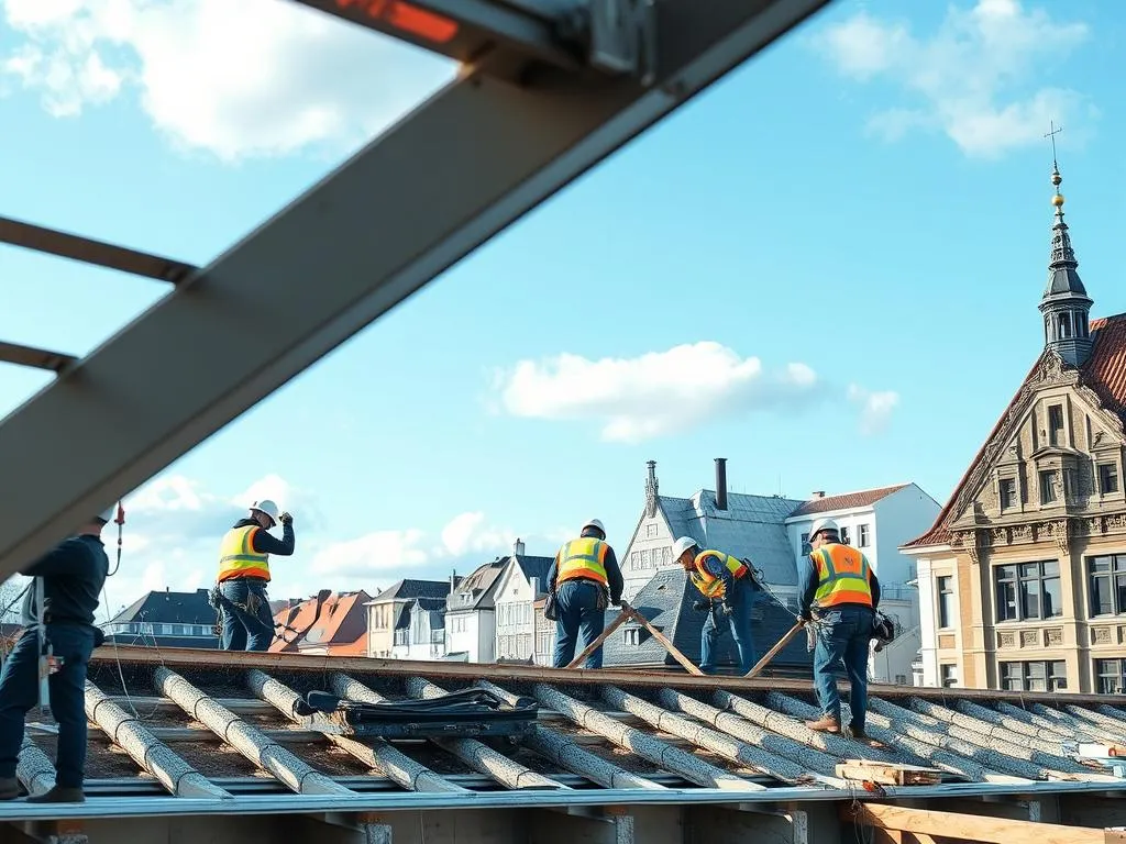 holenderski dekarz praca na wysokościach