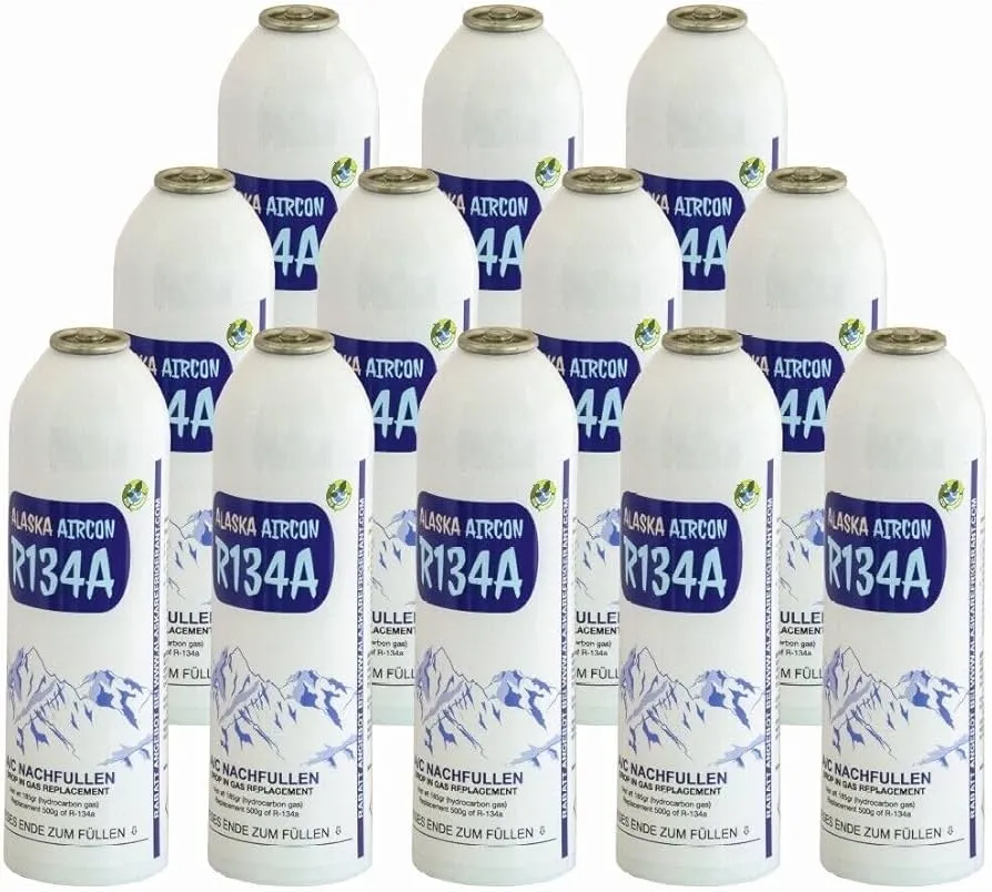 Autoklimaanlage Kältemittel R134a R1234yf Flaschen