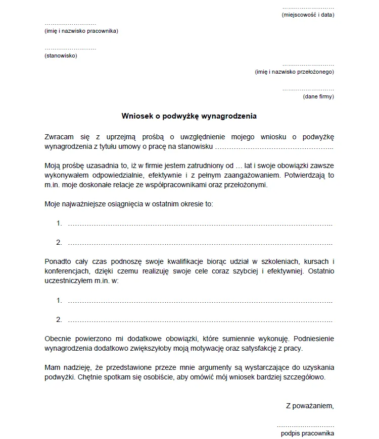 Zdjęcie Jak napisać skuteczny wniosek o podwyżkę i uniknąć błędów – praktyczne porady