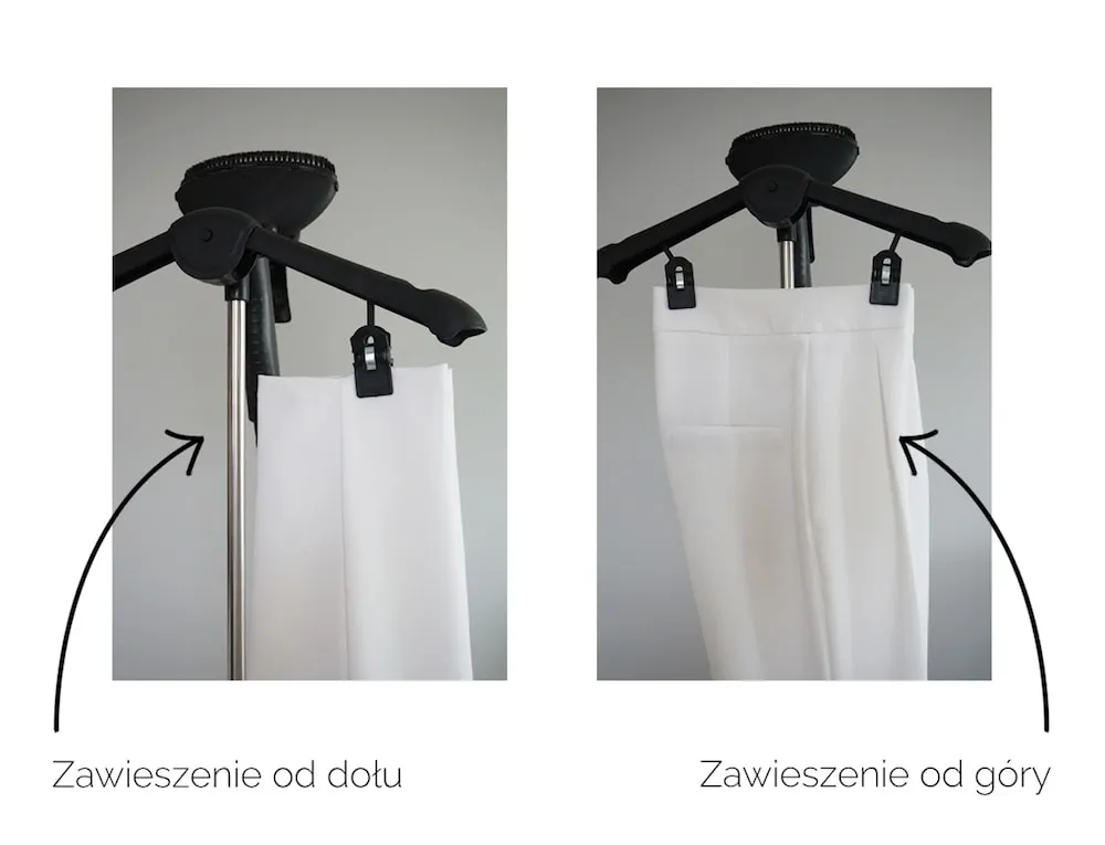 prasowanie kantu spodni żelazkiem