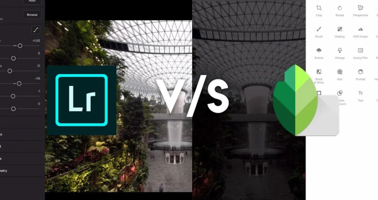 porównanie zdjęć przed i po edycji snapseed lightroom
