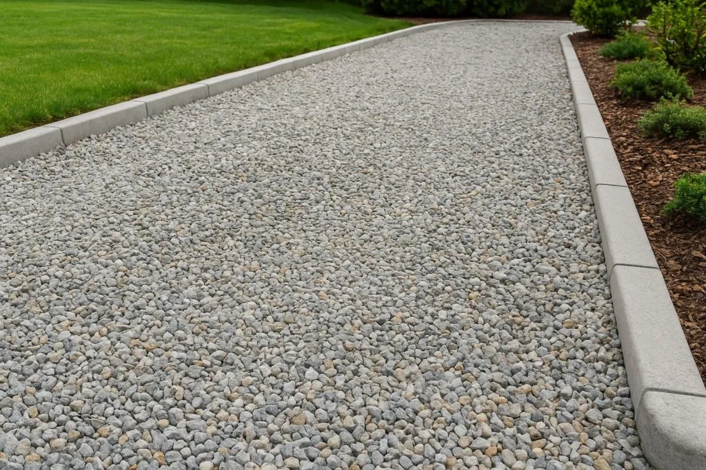 pielęgnacja podjazdu z kruszywa odśnieżanie