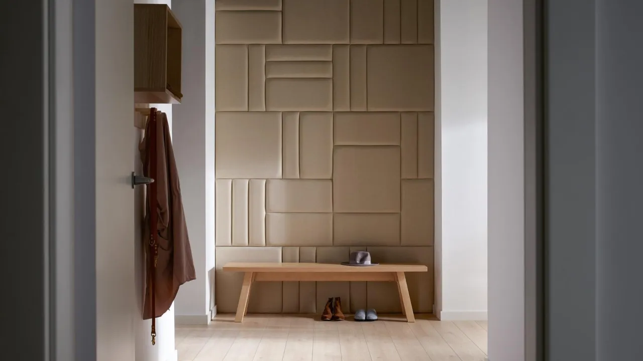 Inspiracje na łączenie materiałów na ścianach w przedpokoju