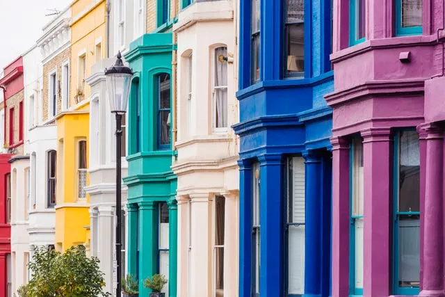 Case colorate di Notting Hill a Londra