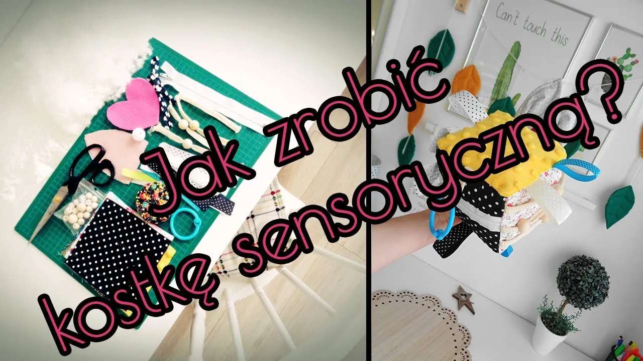 DIY kostka sensoryczna dla niemowląt tutorial