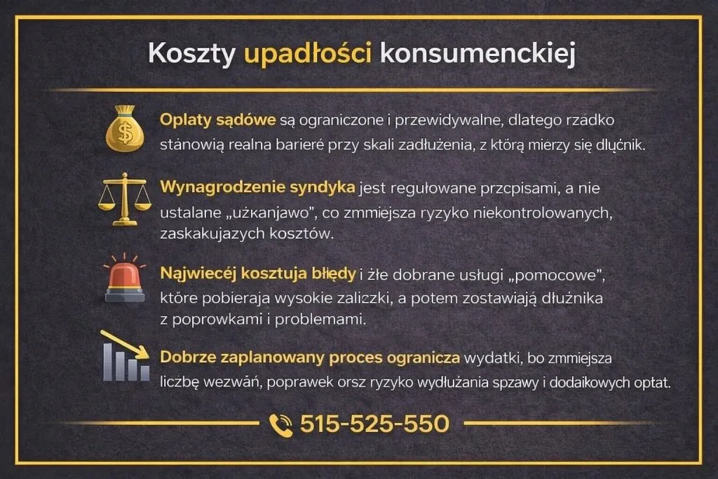 koszty upadłości konsumenckiej