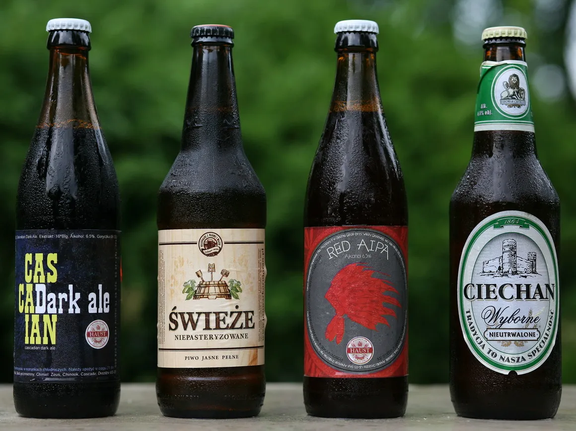 etykieta piwa niepasteryzowanego i niefiltrowanego