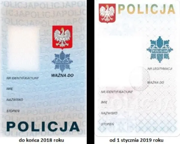 Legitymacja służbowa policjanta wz&oacute;r