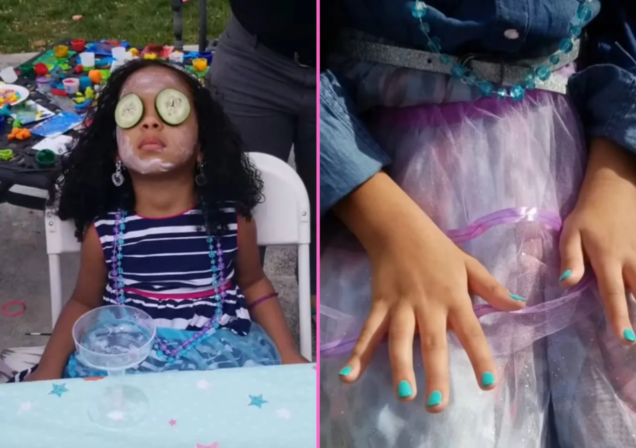 Dziewczynki na kinderbalu spa