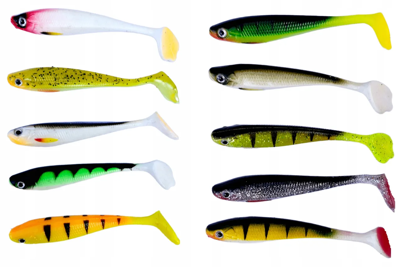 Różne typy przynęt gumowych na szczupaka