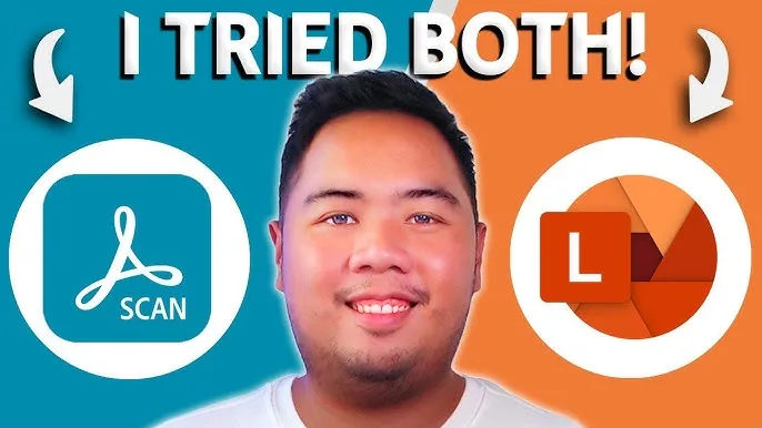 Porównanie interfejsów aplikacji Adobe Scan i Microsoft Lens na iPhonie